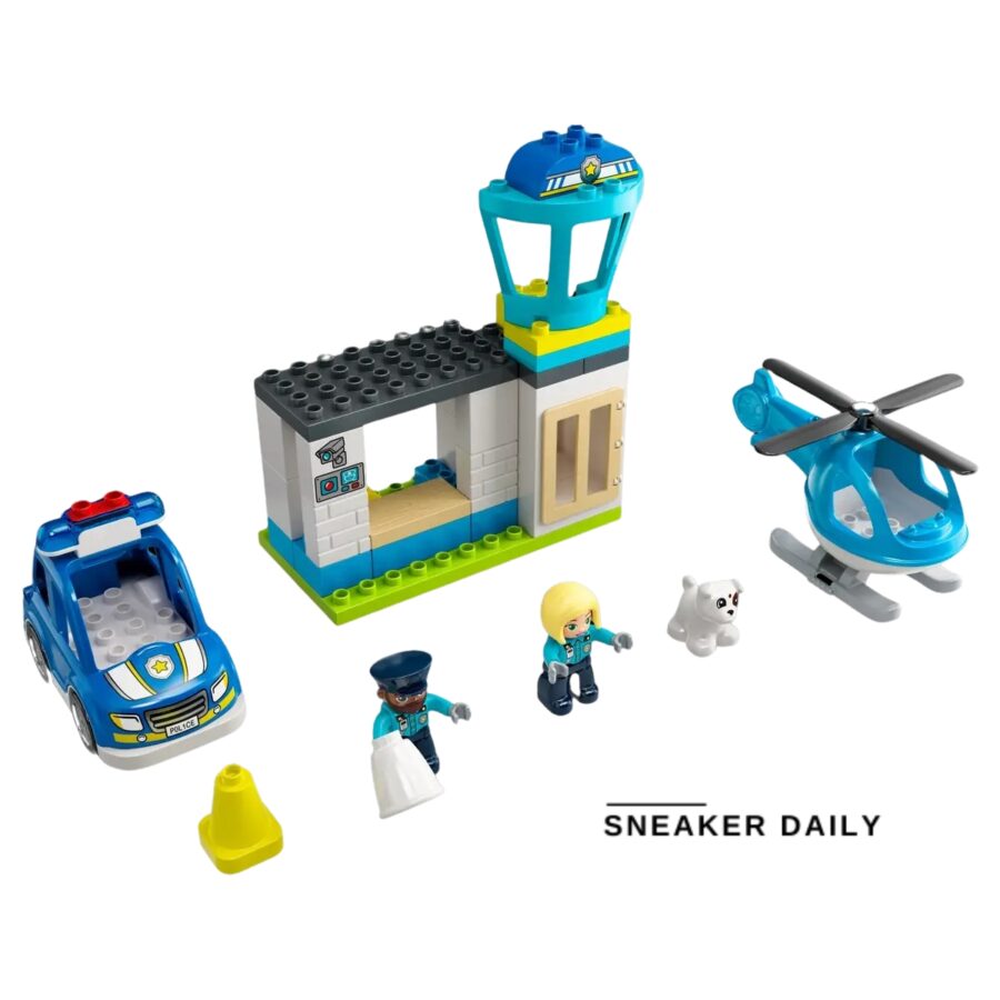 lego police station & helicopter 10959