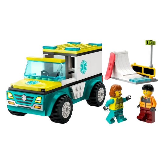 Lego Emergency Ambulance and Snowboarder 60403