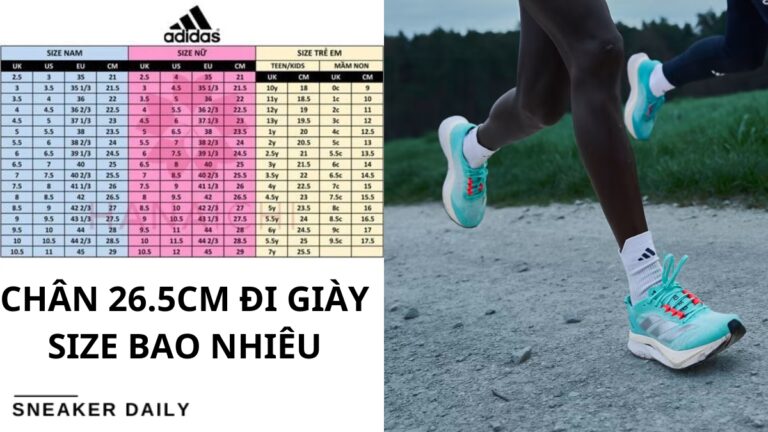 chan 26.5cm di giay size bao nhieu