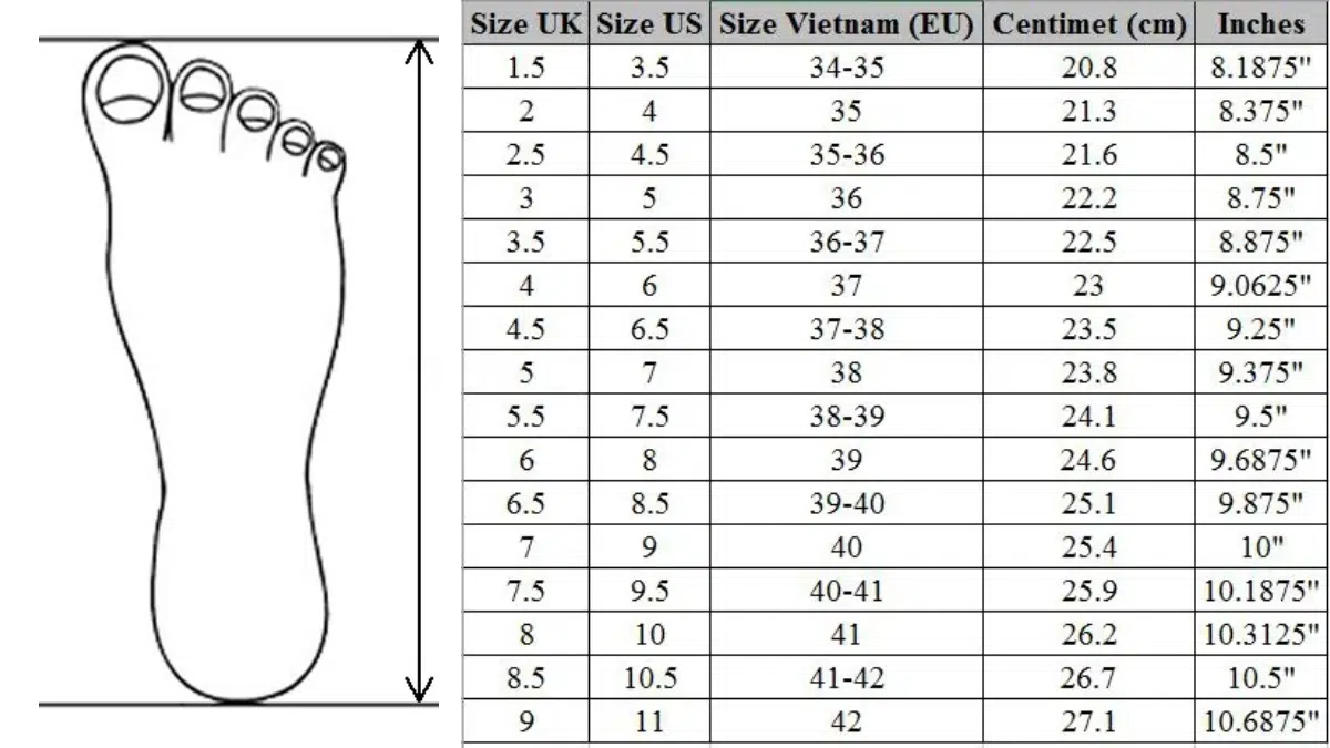 chan 29cm đi giay size bao nhieu 1