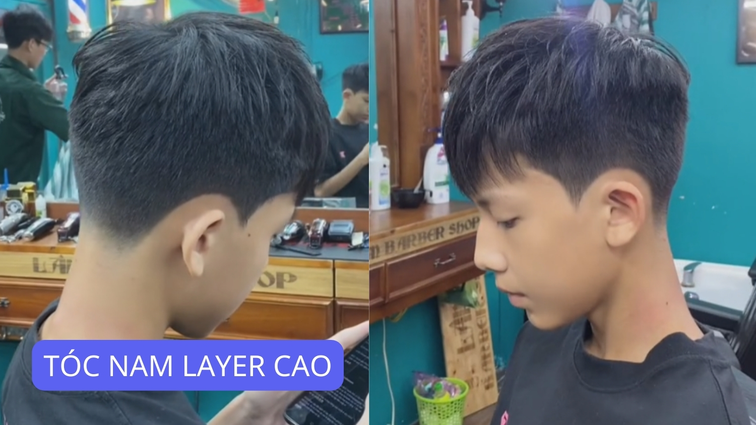 tóc nam layer cao