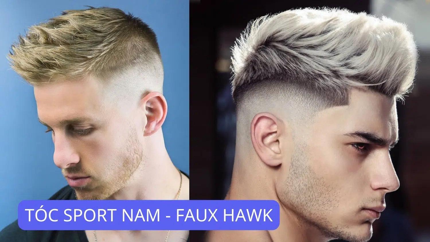 tóc sport nam - faux hawk