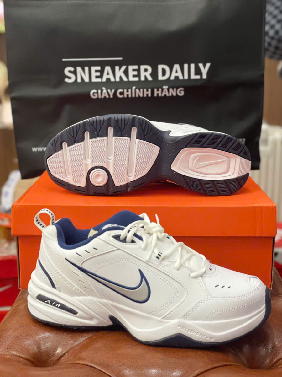 giày nike air monarch iv 'white navy' 415445-102