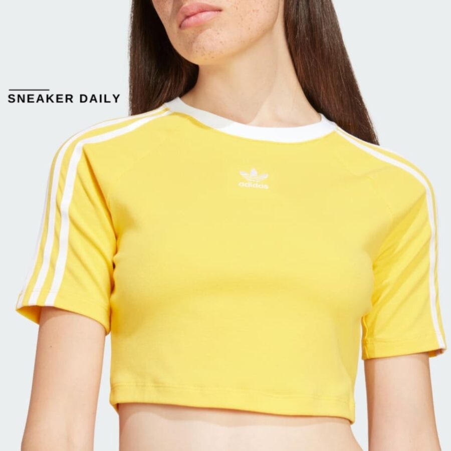 áo adidas 3-stripes baby tee - bold gold ip0660