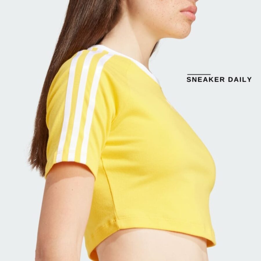 áo adidas 3-stripes baby tee - bold gold ip0660