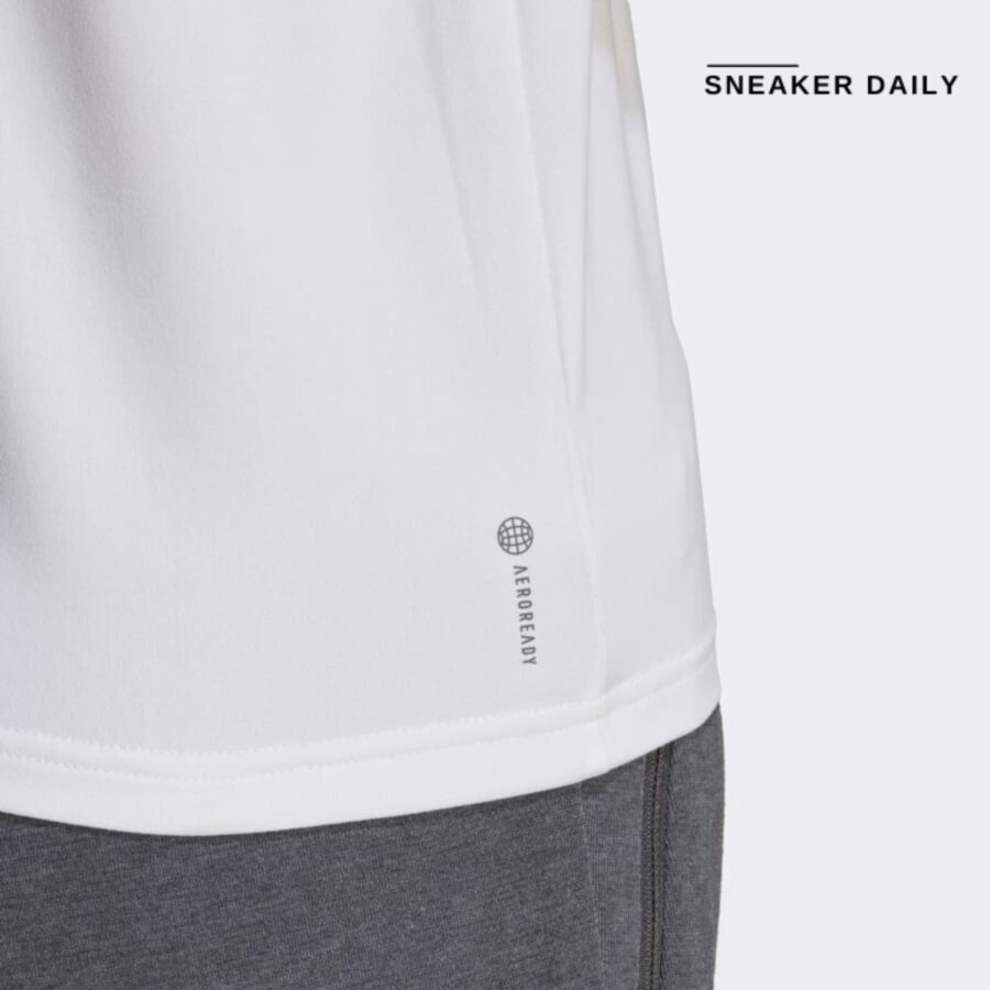 áo adidas aeroready train essentials 3-stripes tee - white ic5040