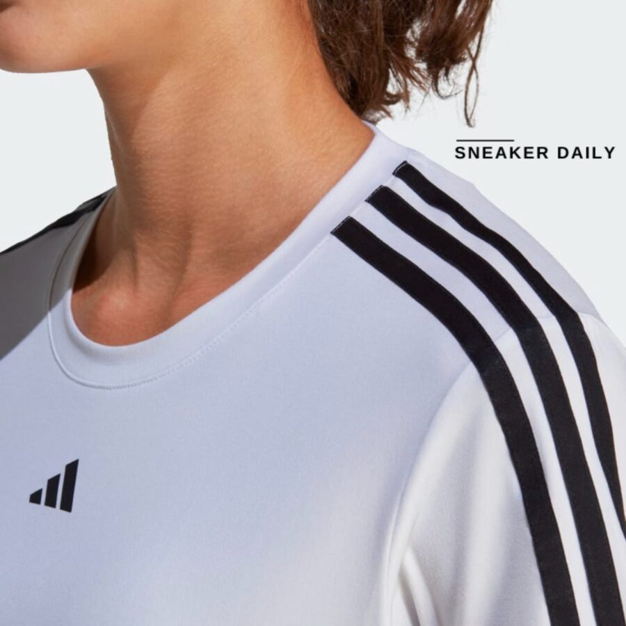 áo adidas aeroready train essentials 3-stripes tee - white ic5040