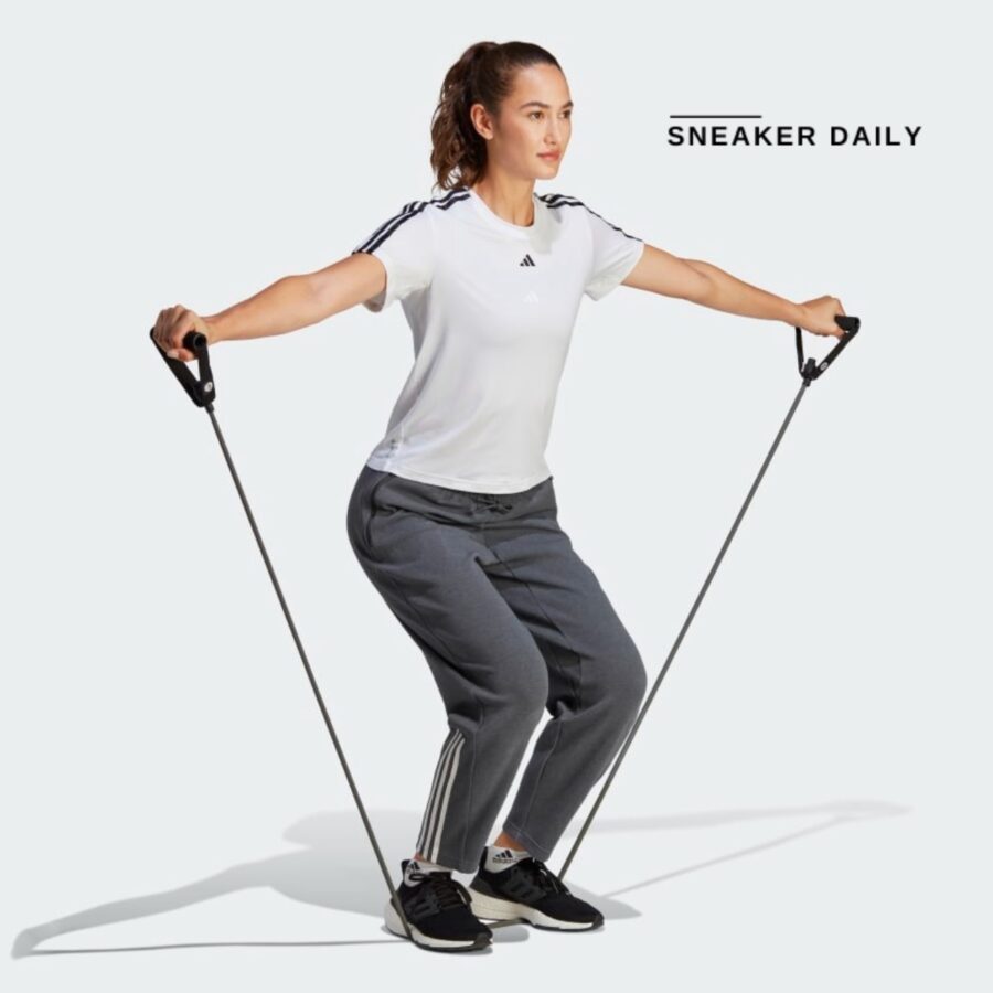 áo adidas aeroready train essentials 3-stripes tee - white ic5040