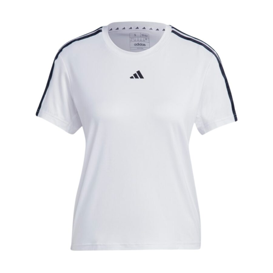 áo adidas aeroready train essentials 3-stripes tee - white ic5040