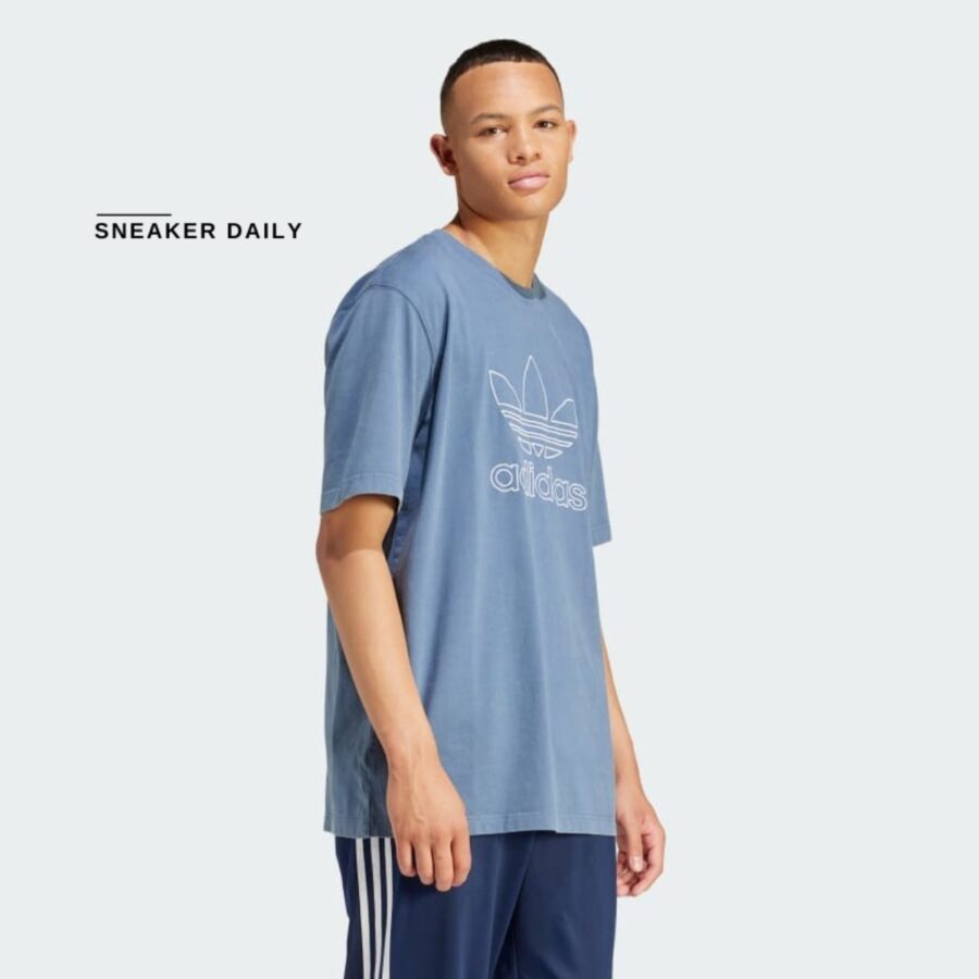 áo adidas adicolor outline trefoil tee 'preloved ink' ir8002