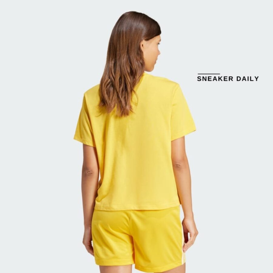 áo adidas adicolor trefoil boxy tee - bold gold in8438