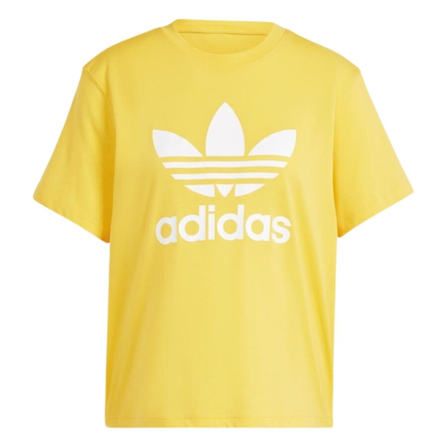 áo adidas adicolor trefoil boxy tee - bold gold in8438