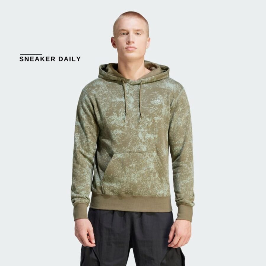 áo adidas adventure graphic hoodie 'olive strata' il5179