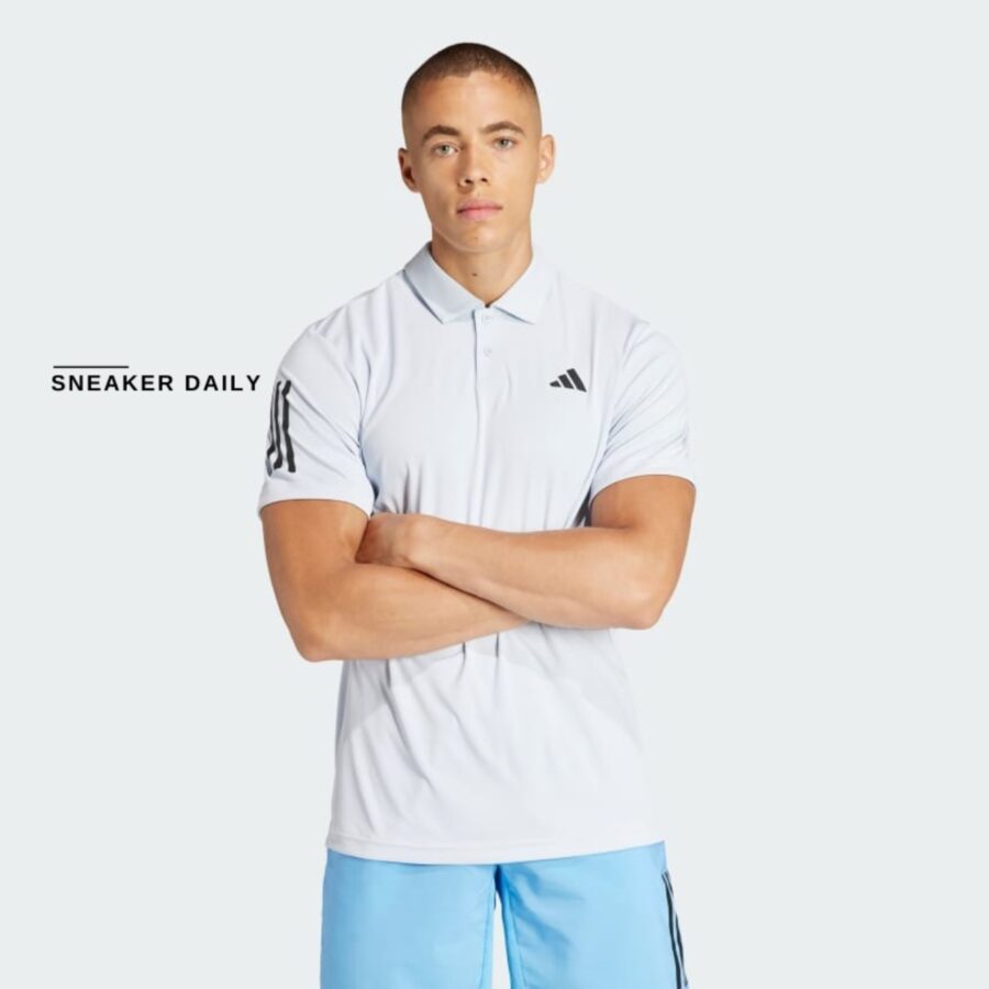áo adidas club 3-stripes tennis polo shirt 'halo blue' ip1894