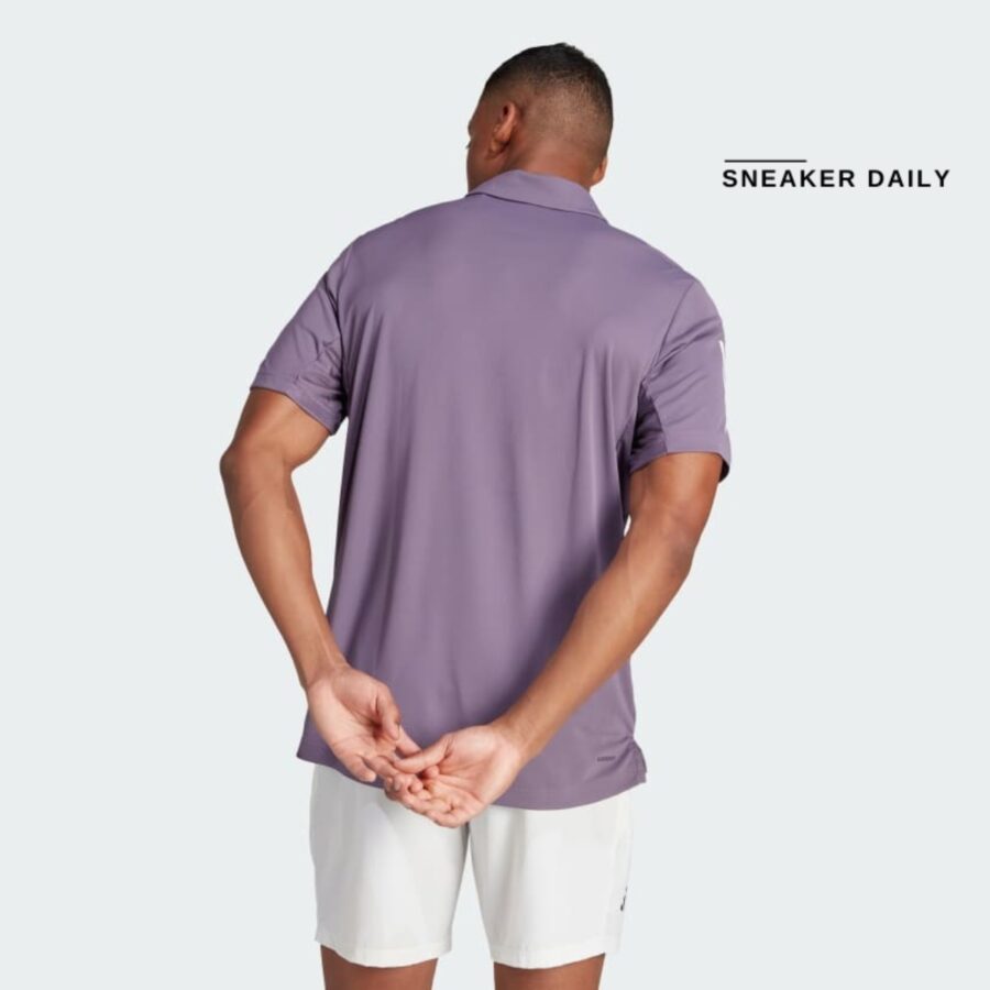 áo adidas clubhouse classic tennis polo shirt 'shadow violet' ij4873