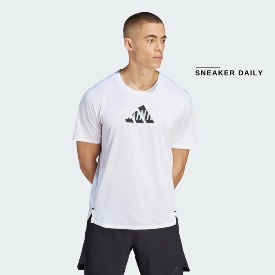 áo adidas designed for movement graphic workout tee - white il1389