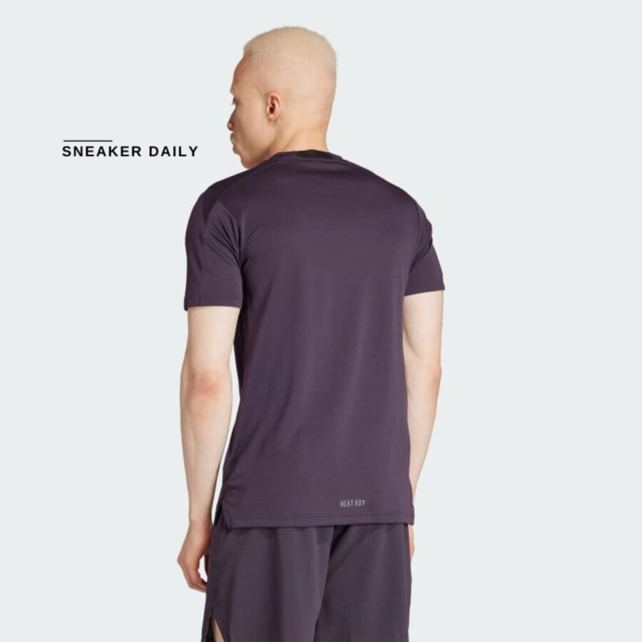áo adidas designed for training hiit workout heat.rdy tee 'aurora black' ir7255