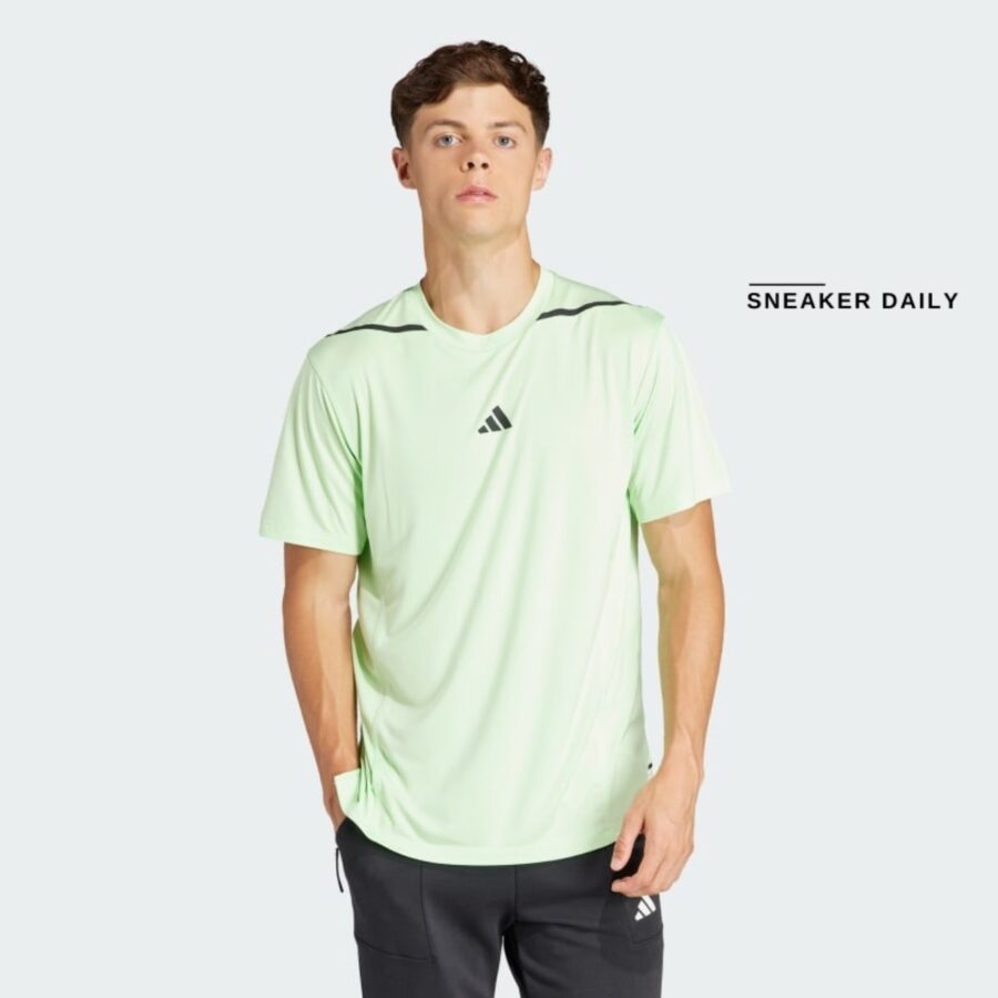 áo adidas designed for training workout tee 'semi green spark' is3840