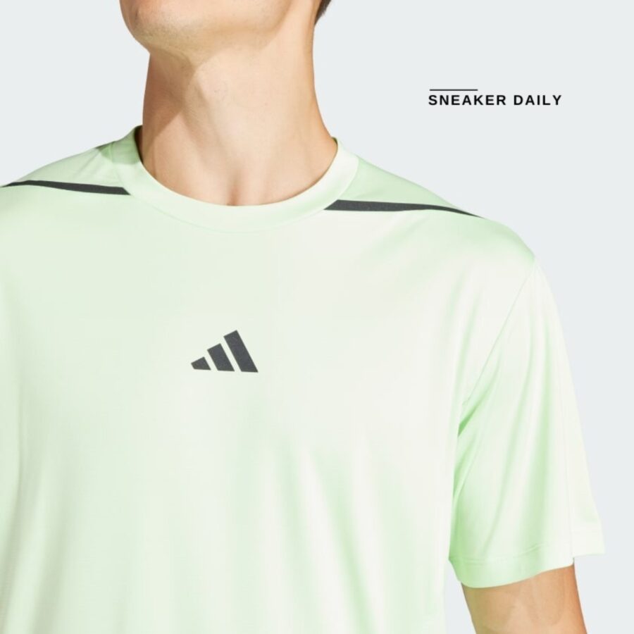 áo adidas designed for training workout tee 'semi green spark' is3840