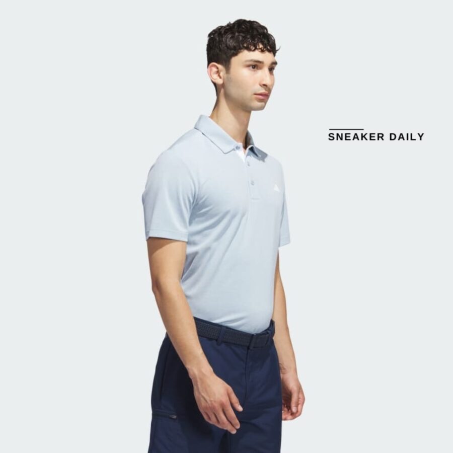 áo adidas drive heather golf polo shirt - wonder blue mel ij0181