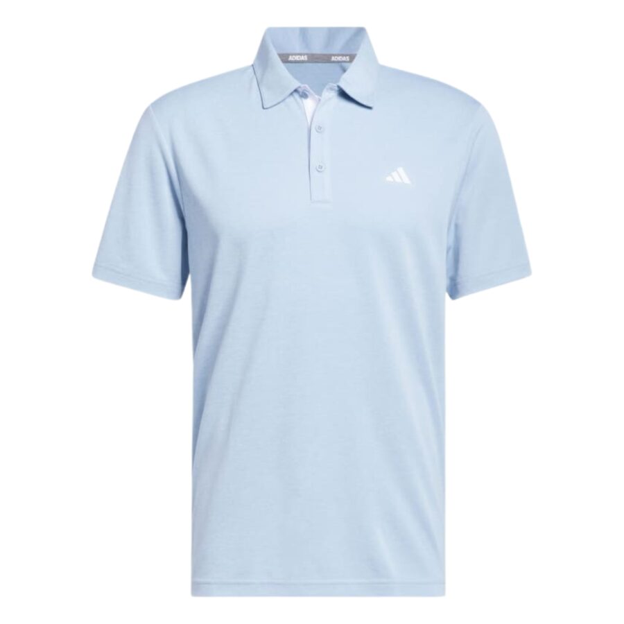 áo adidas drive heather golf polo shirt - wonder blue mel ij0181