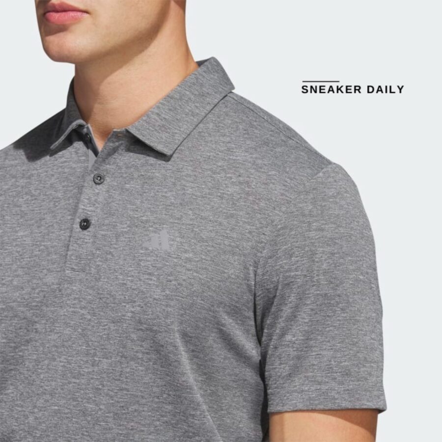 áo adidas drive heather golf polo shirt - black ia5449