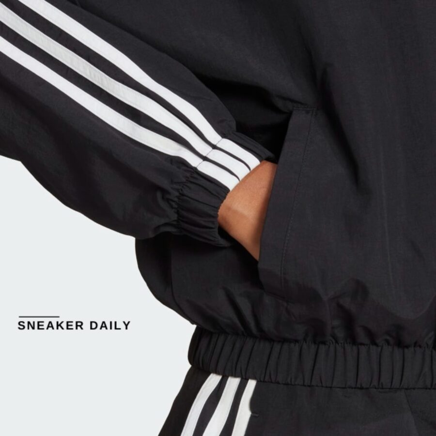 áo adidas essentials 3-stripes woven windbreaker - black ht3399
