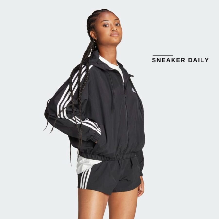 áo adidas essentials 3-stripes woven windbreaker - black ht3399