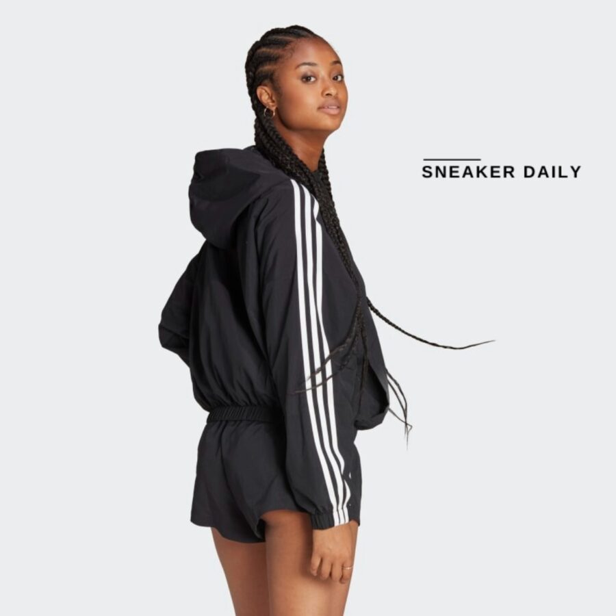 áo adidas essentials 3-stripes woven windbreaker - black ht3399