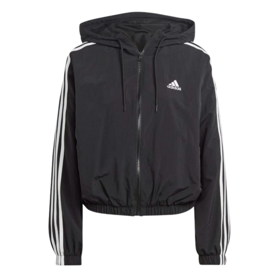 áo adidas essentials 3-stripes woven windbreaker - black ht3399