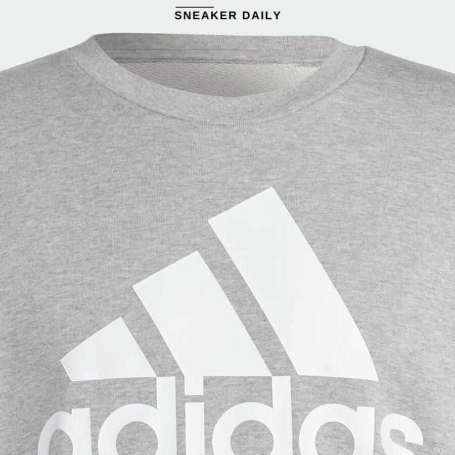 áo adidas essentials french terry big logo sweatshirt - grey ic9326