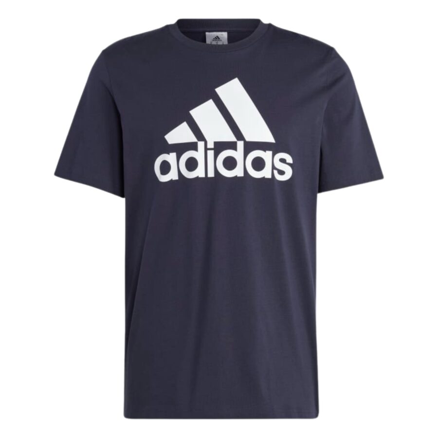 áo adidas essentials single jersey big logo tee - blue ic9348