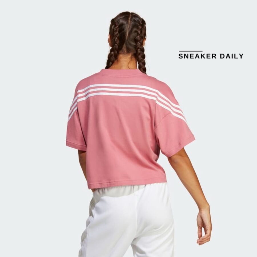 áo adidas future icons 3-stripes tee - pink ib8519