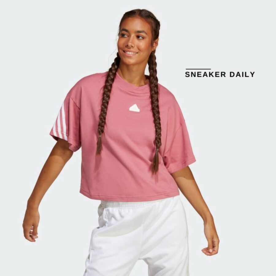 áo adidas future icons 3-stripes tee - pink ib8519