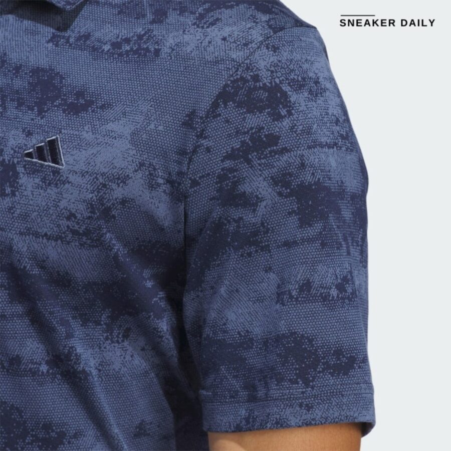 áo adidas go-to printed mesh polo shirt 'collegiate navy' iu4428