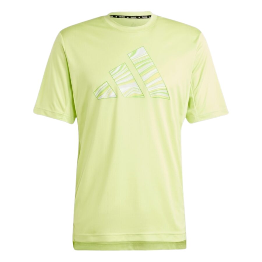 áo adidas hiit graphic slogan training tee - pulse lime im1133