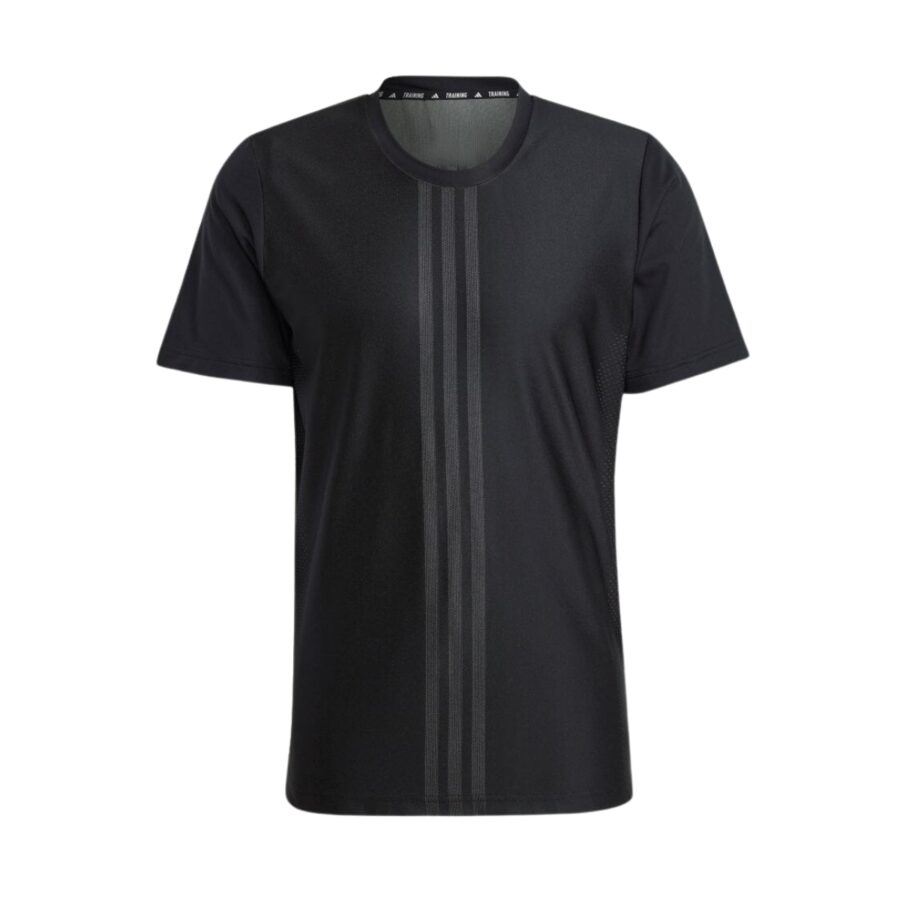 áo adidas hiit workout 3-stripes short sleeve t-shirt - black hz3072