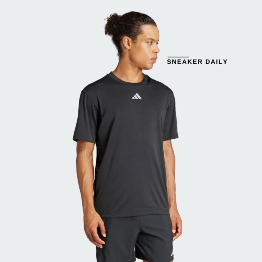 áo adidas hiit workout 3-stripes tee 'black' il7128