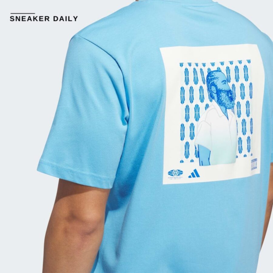 áo adidas harden graphic tee - semi blue burst ir5628