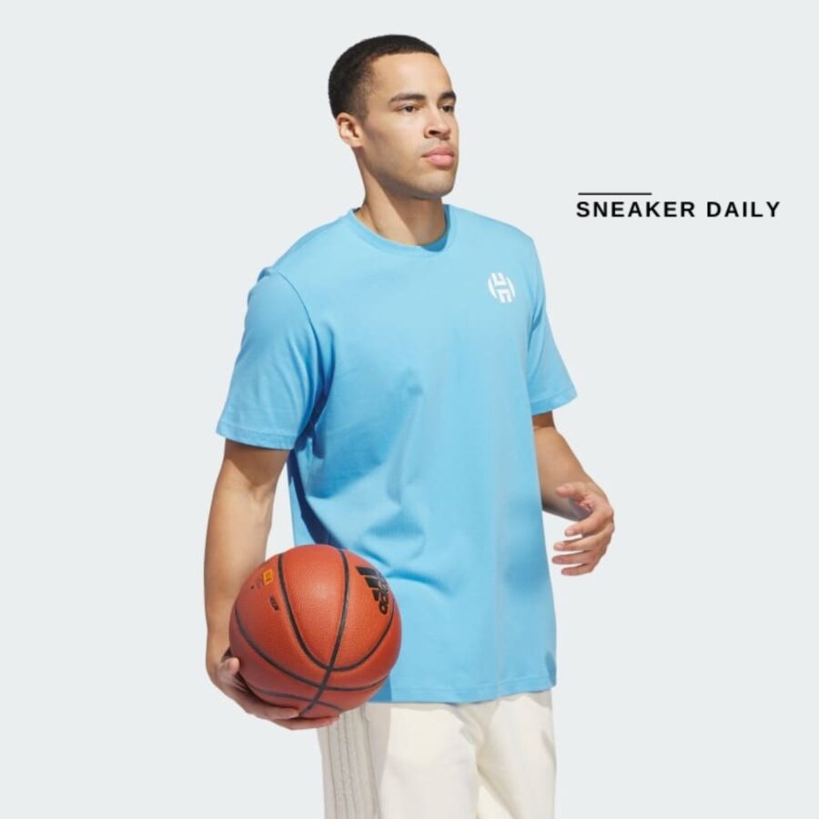 áo adidas harden graphic tee - semi blue burst ir5628