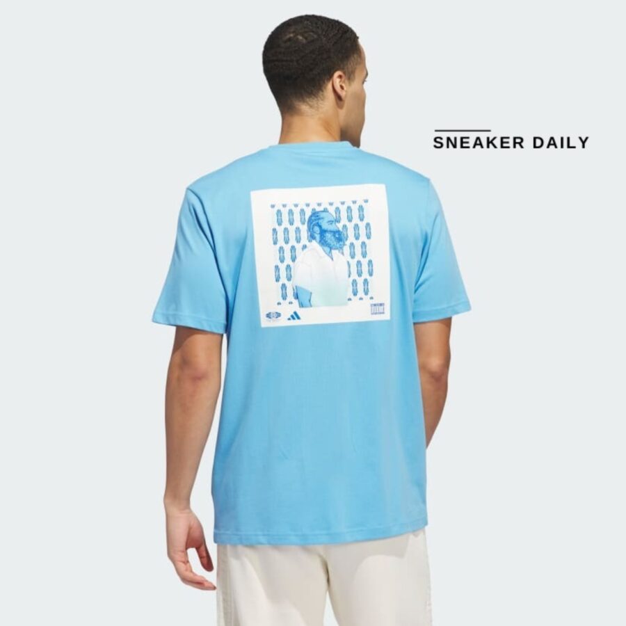 áo adidas harden graphic tee - semi blue burst ir5628