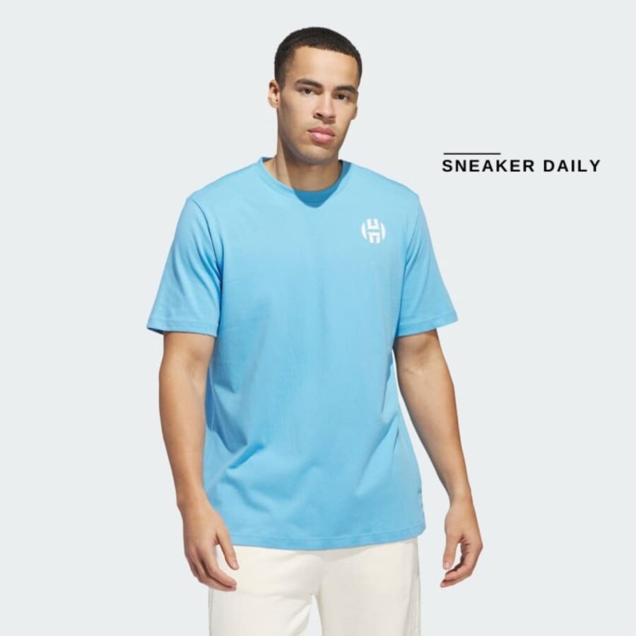 áo adidas harden graphic tee - semi blue burst ir5628