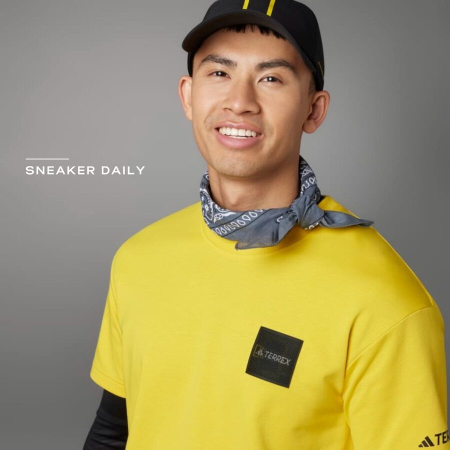 áo adidas national geographic graphic short sleeve tee - yellow ic1989