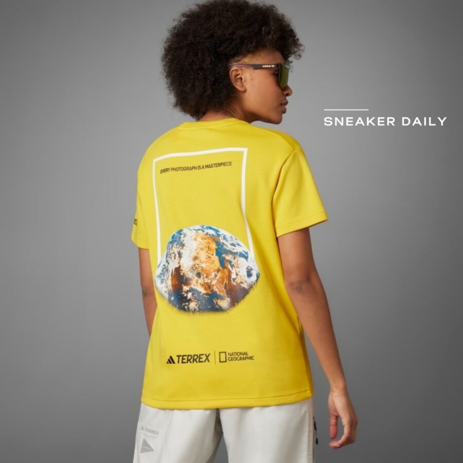 áo adidas national geographic graphic short sleeve tee - yellow ic1989