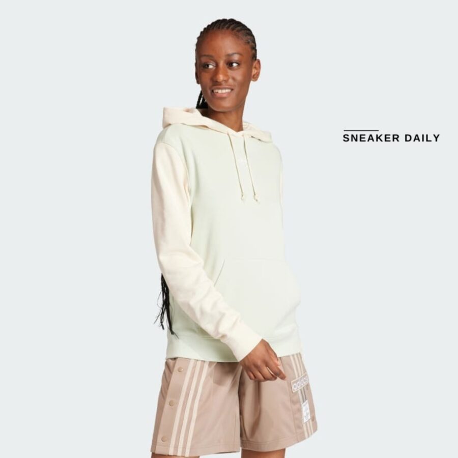áo adidas neutral court hoodie 'linen green' is5245