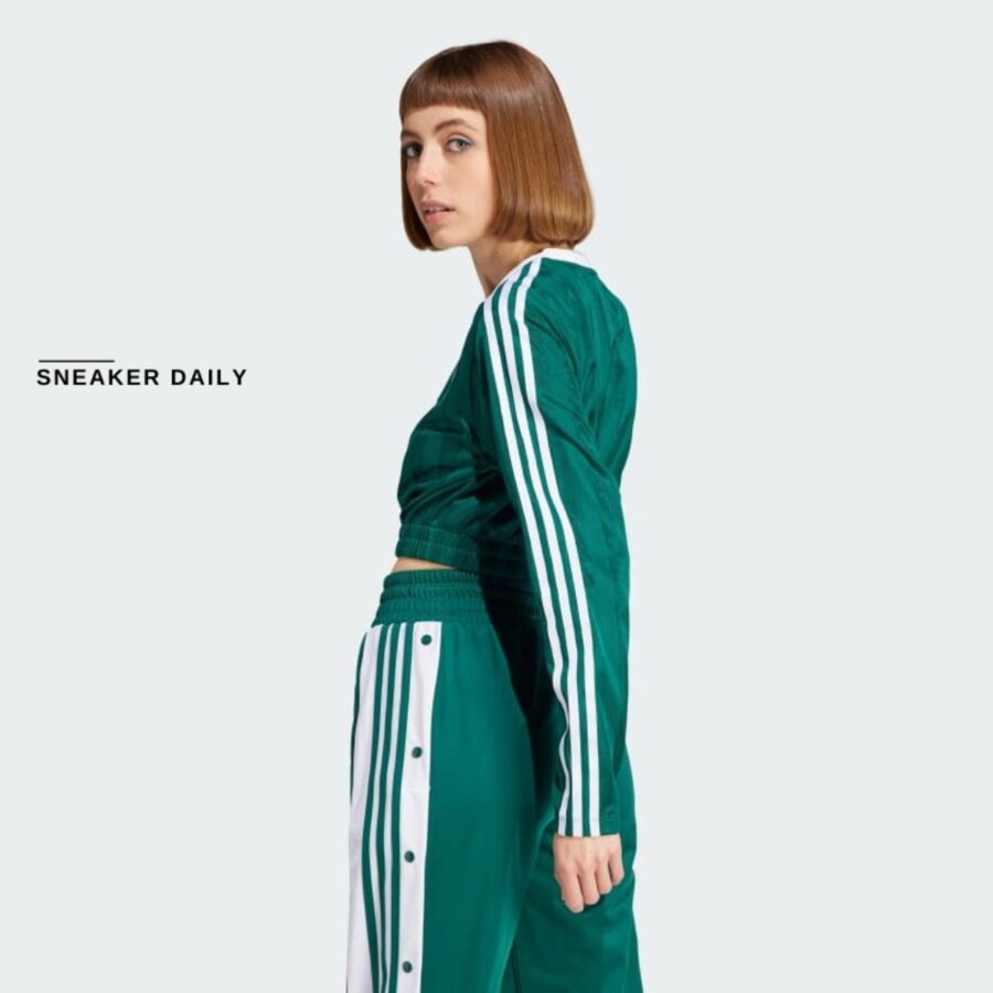 áo adidas originals long sleeve crop tee 'collegiate green' ir9803