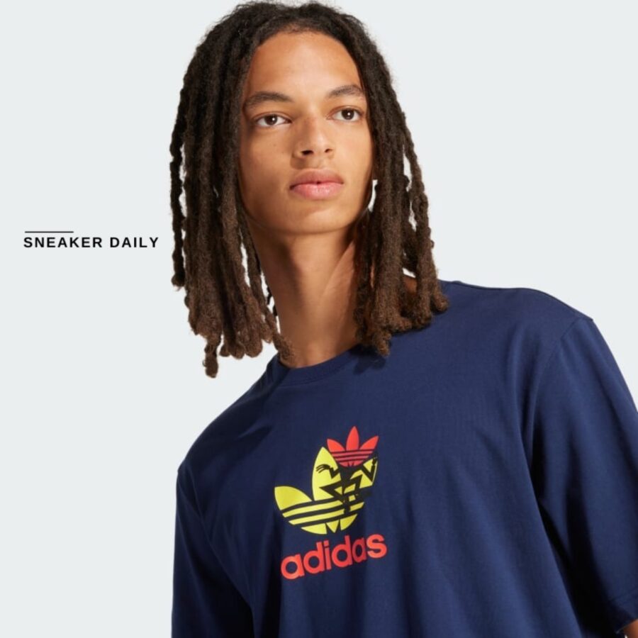 áo adidas originals training supply short sleeve tee 'night indigo' is0233