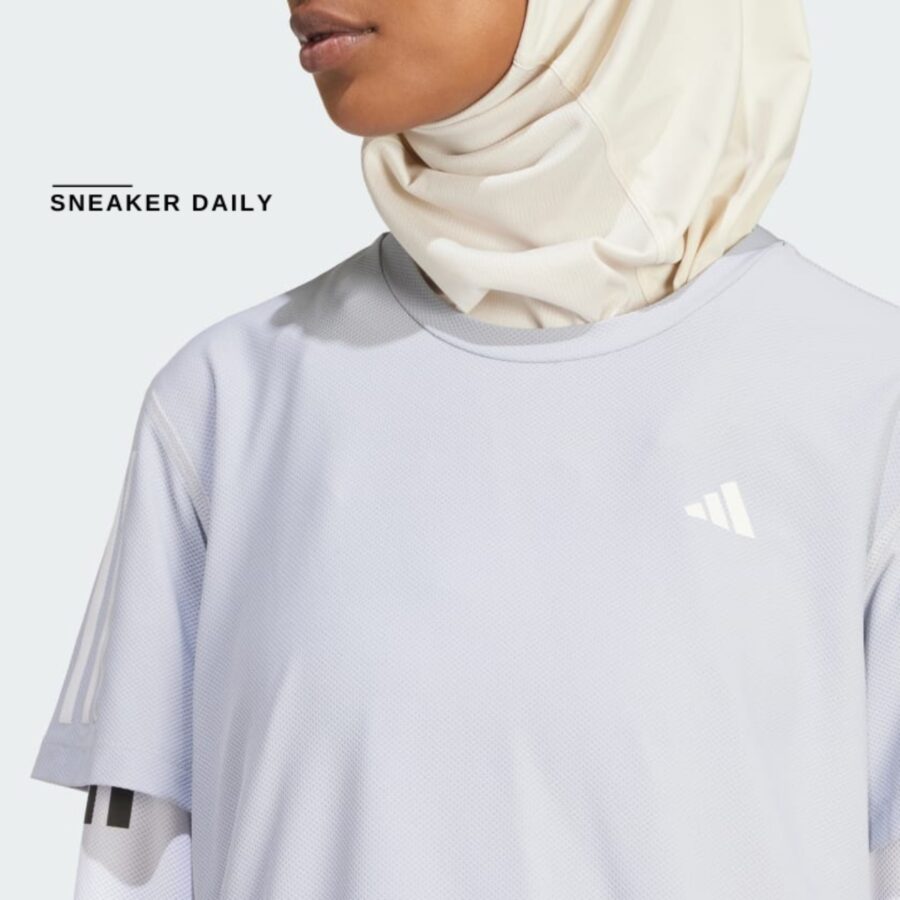 áo adidas own the run tee - halo silver ip2041