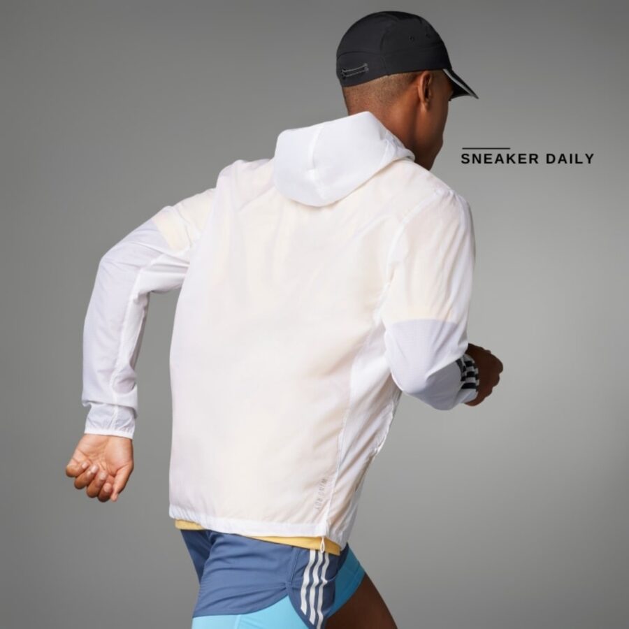 áo adidas own the run 3-stripes jacket 'white' iq3845