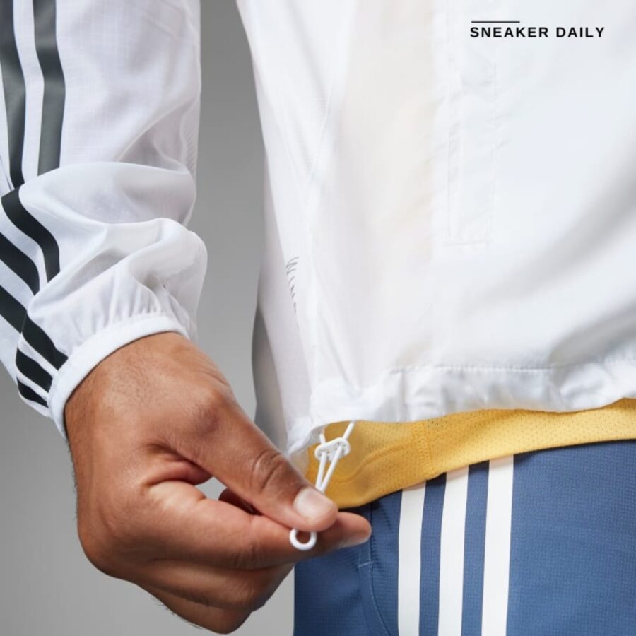 áo adidas own the run 3-stripes jacket 'white' iq3845